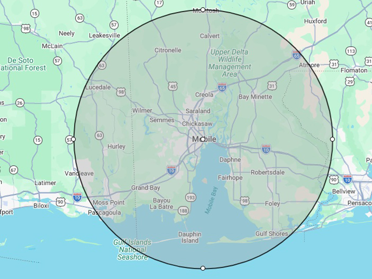 Superior Home Inspections Service Area — Mobile, Baldwin, Washington and Clarke Counties